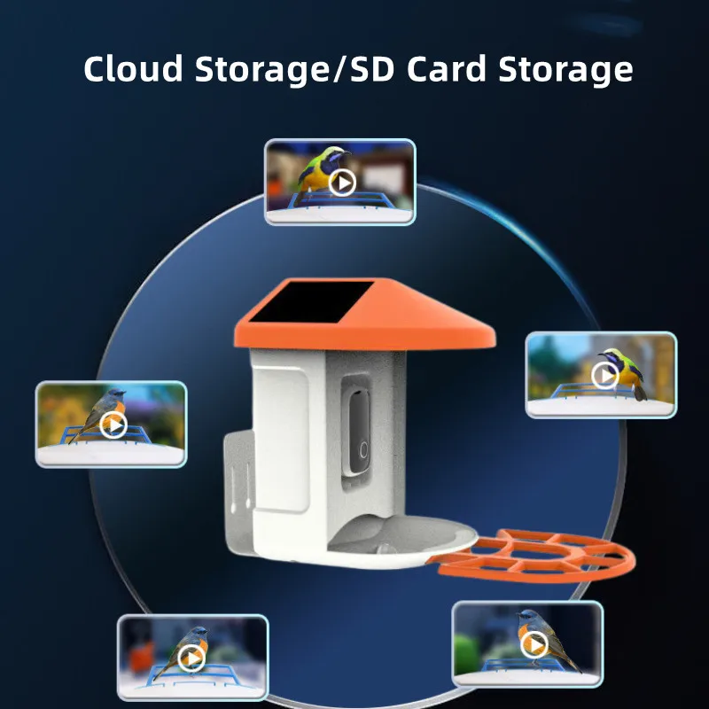 STLFApp Remote Intelligent Smart Bird Food Water Feeder with CamerassAi Recognize 10000 Birds