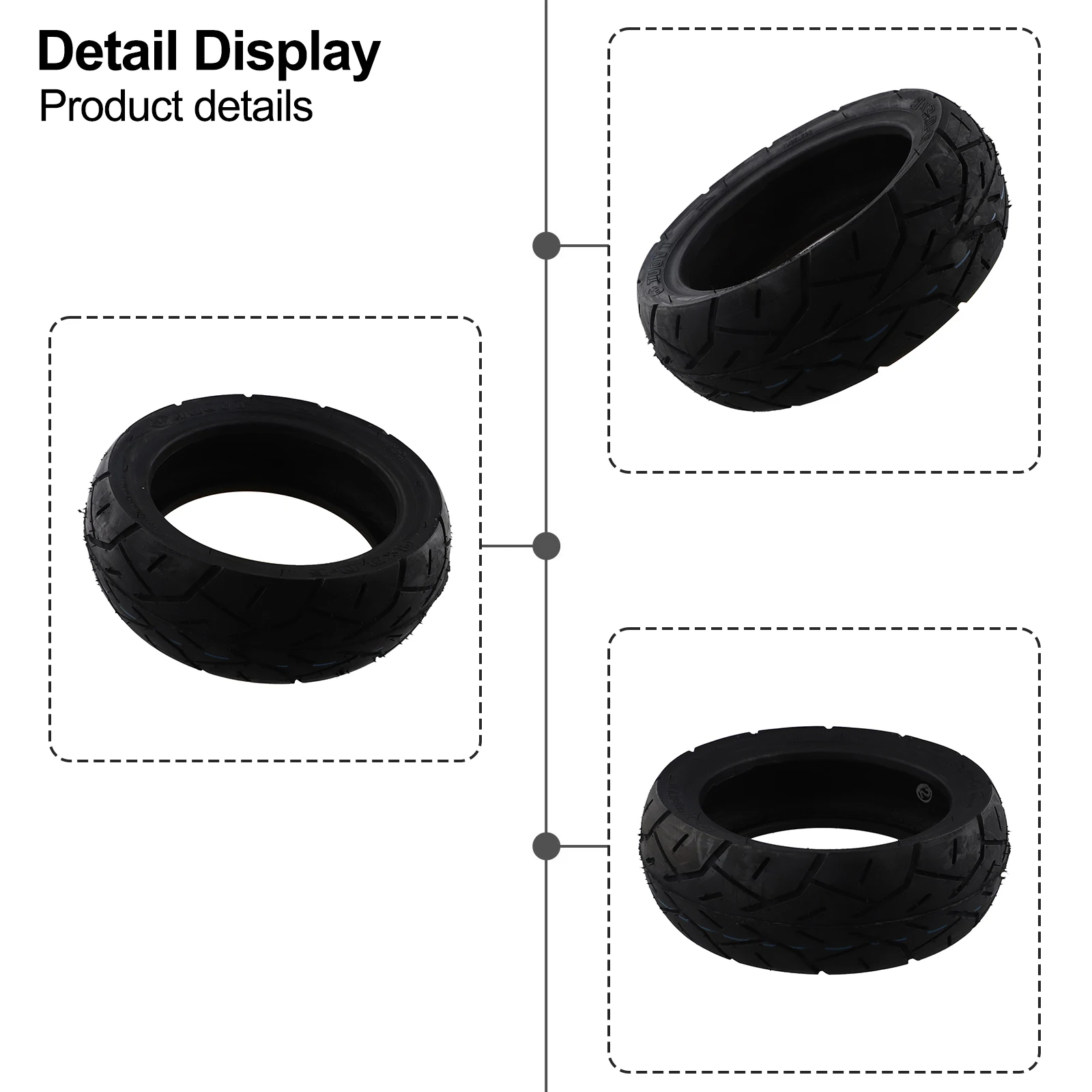 

Картинг Вакуумная дорожная шина Бескамерная шина Черная с длительным сроком службы Замена Устойчивость к атмосферным воздействиям для электрического скутера