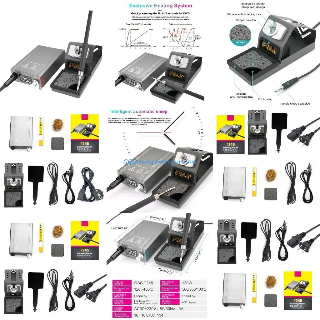 

H9EB T245 Soldering Station Electronic Soldering Iron DigitalDisplay Welding Repair