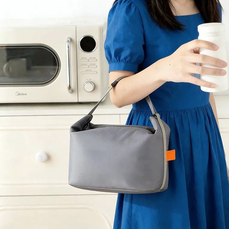 Handheld Insulated Lunch Bag Thick Aluminum Foil Waterproof Thermal Bento Bag for Outdoor Picnic
