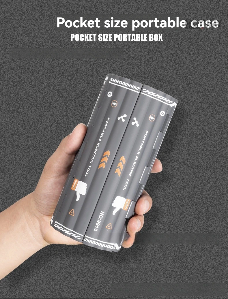 Book roll electric screwdriver 124 in 1 charging household small screwdriver mini lithium battery automatic drilling tool set