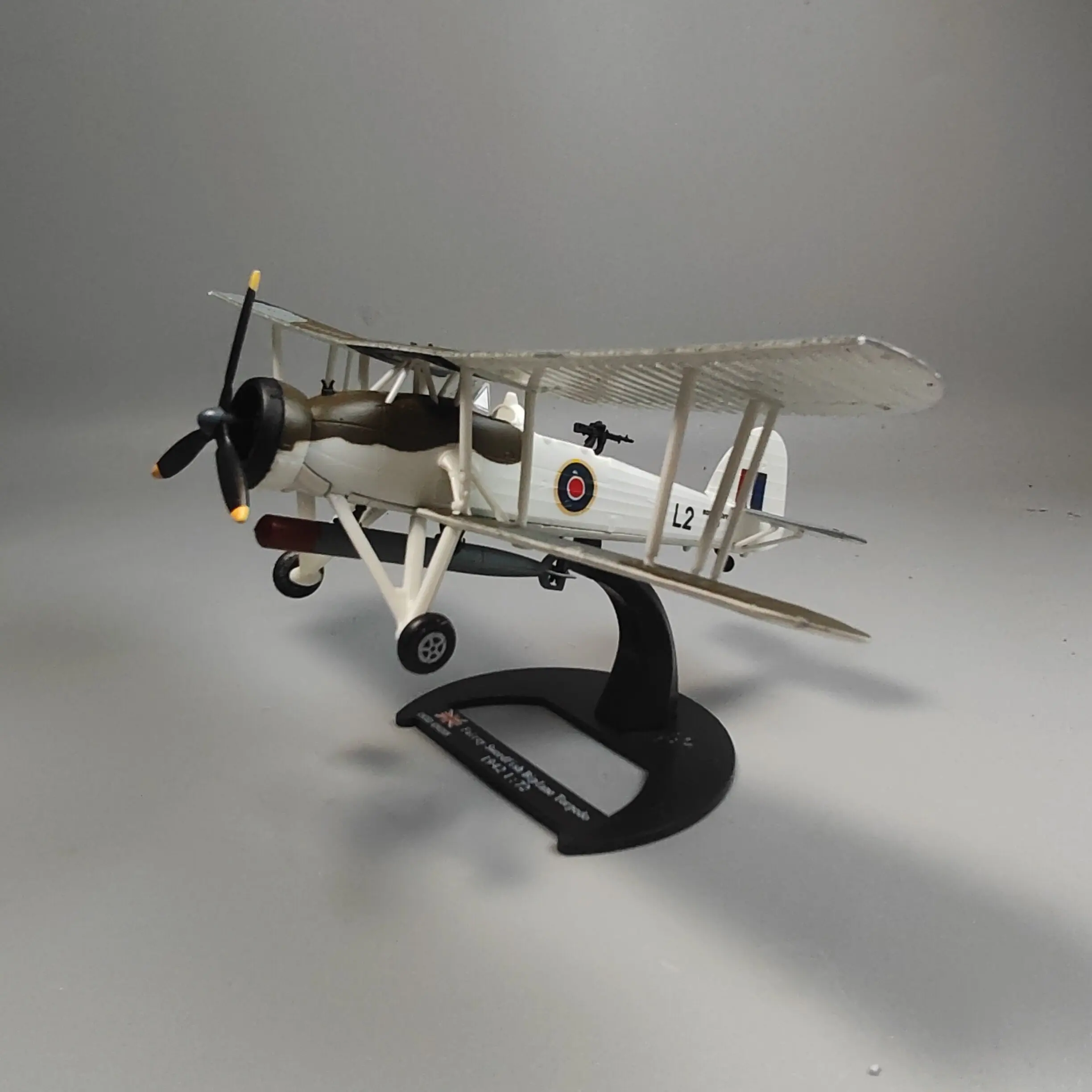 1/72 Scale British L2 Barracuda Torpedo Attack Aircraft Biplane Model Alloy Simulation Collection Item Ornament