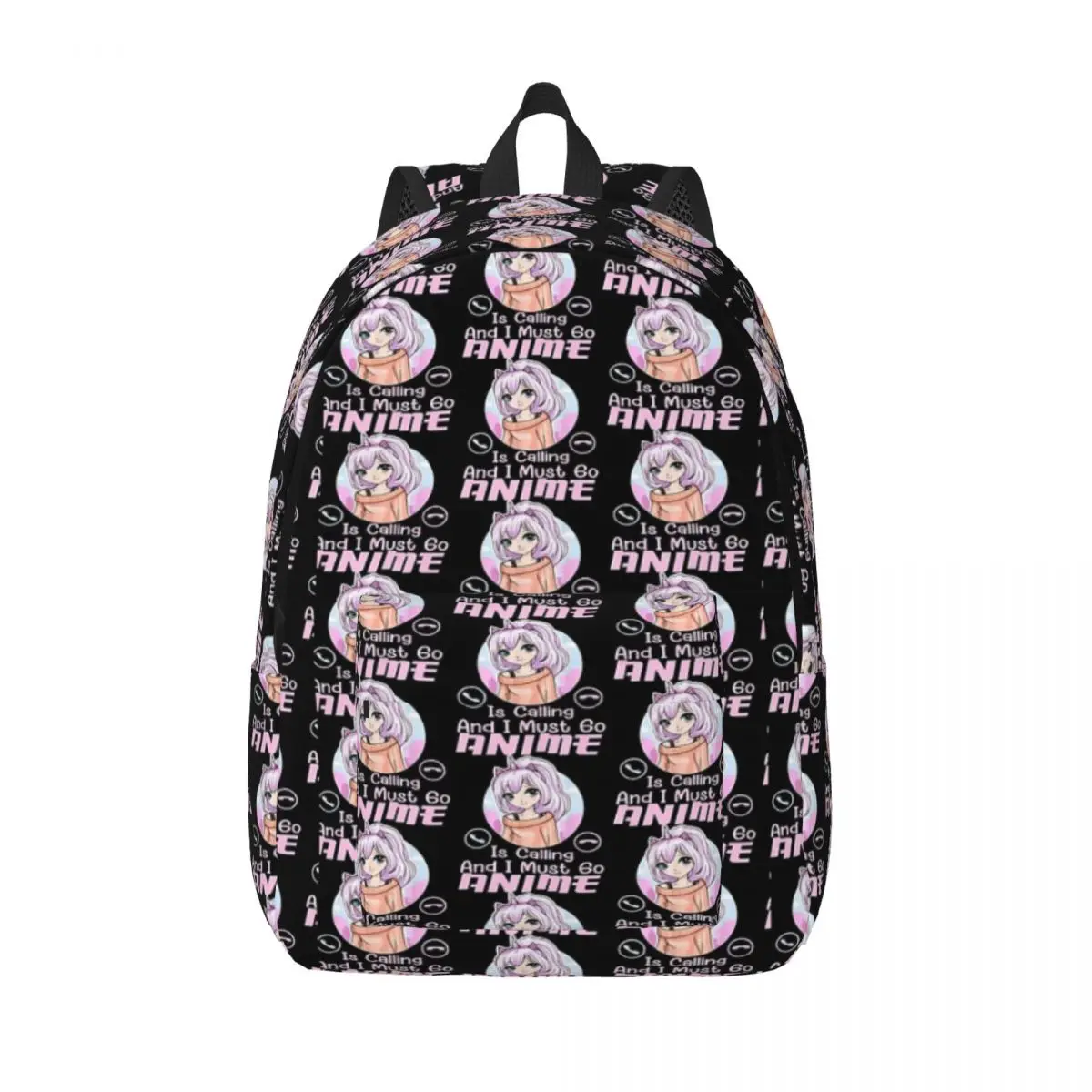 

Anime Is Calling And I Must Go Cute Manga N Girl Women Simple and Stylish Backpack Canvas Backpack Bags