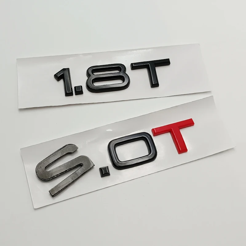 3d ABS Letters Car Styling Rear Trunk Badge Logo 1.8T 2.0T 3.0T Emblem For A3 A4 A5 A6 A7 A8 Q2 Q3 Q5 Q7 Q8 Car Accessories