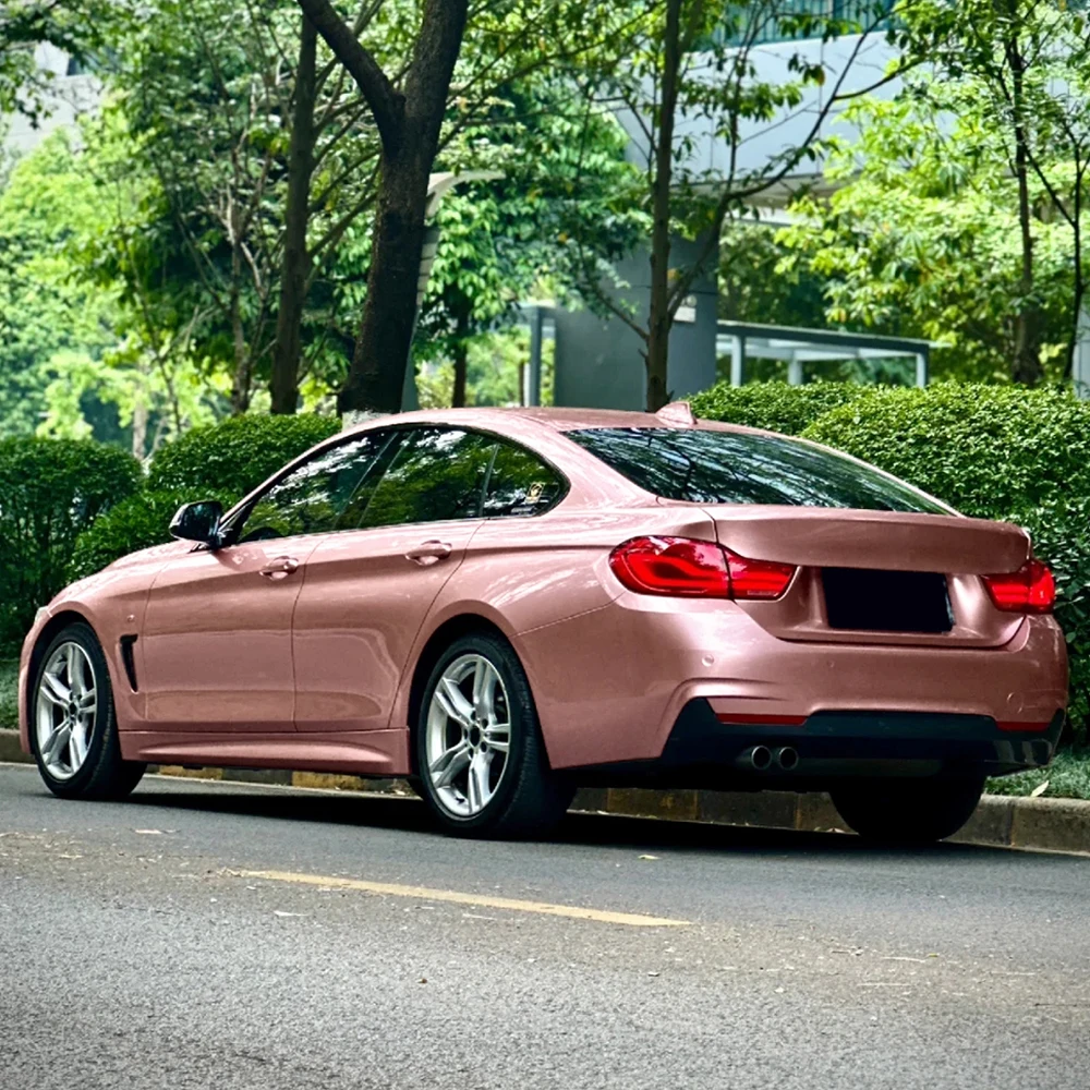 1.52m Width Car Wrapping Vinyl Film Rose Pink Vehicles Multi-Function Durable Auto Motorcycle Body Color Modified Accessoires