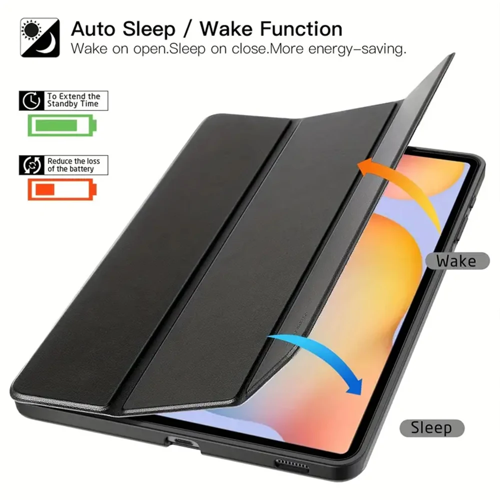 غطاء لهاتف سامسونج جالاكسي اللوحي حافظة لهاتف S6 لايت 10.4 تاب A9 A8 A7 S7 S8 S9 S10 FE غطاء سيليكون ذكي وظيفة النوم التلقائي #3