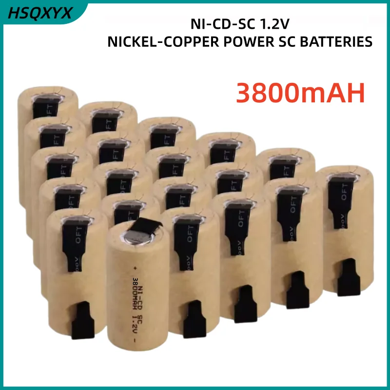 nickel-cadmium 3800mAh degradable hydrogen 1.2V rechargeable battery, used for hand drills, power tools, etc.