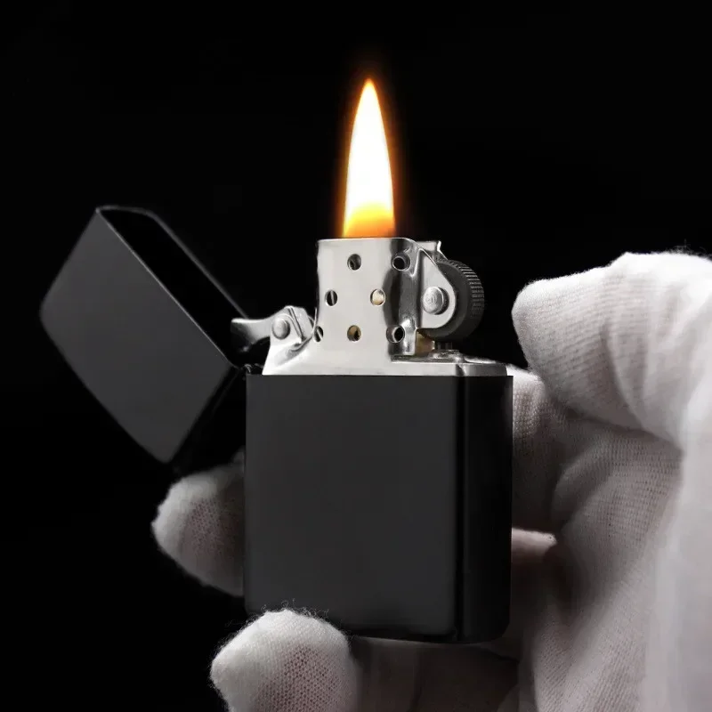 Metal Windproof Kerosene Lighter Tools Old Style Grinding Wheel Ignition Gasoline Oil Lighter Gift Small Tools （No Kerosene）New