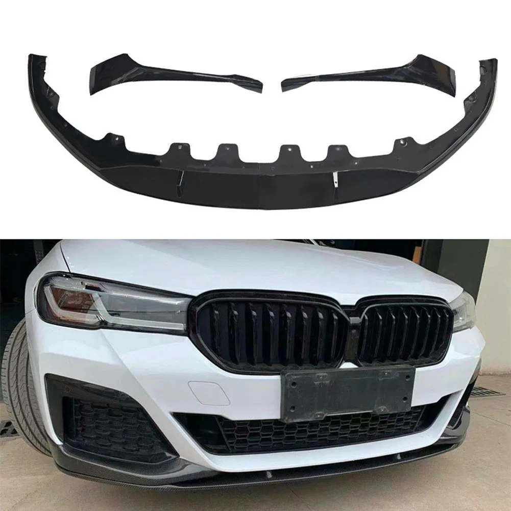 Car 4 Stage Front Lip Spoiler Splitter  For BMW 5 Series G30 MP 2021- 2023