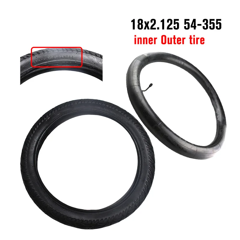 Lightning Delivery 18 X 2.125 / 54-355 inner and outer tire fits Many Gas Electric Scooters and e-Bike 18*2.125 tube tyre