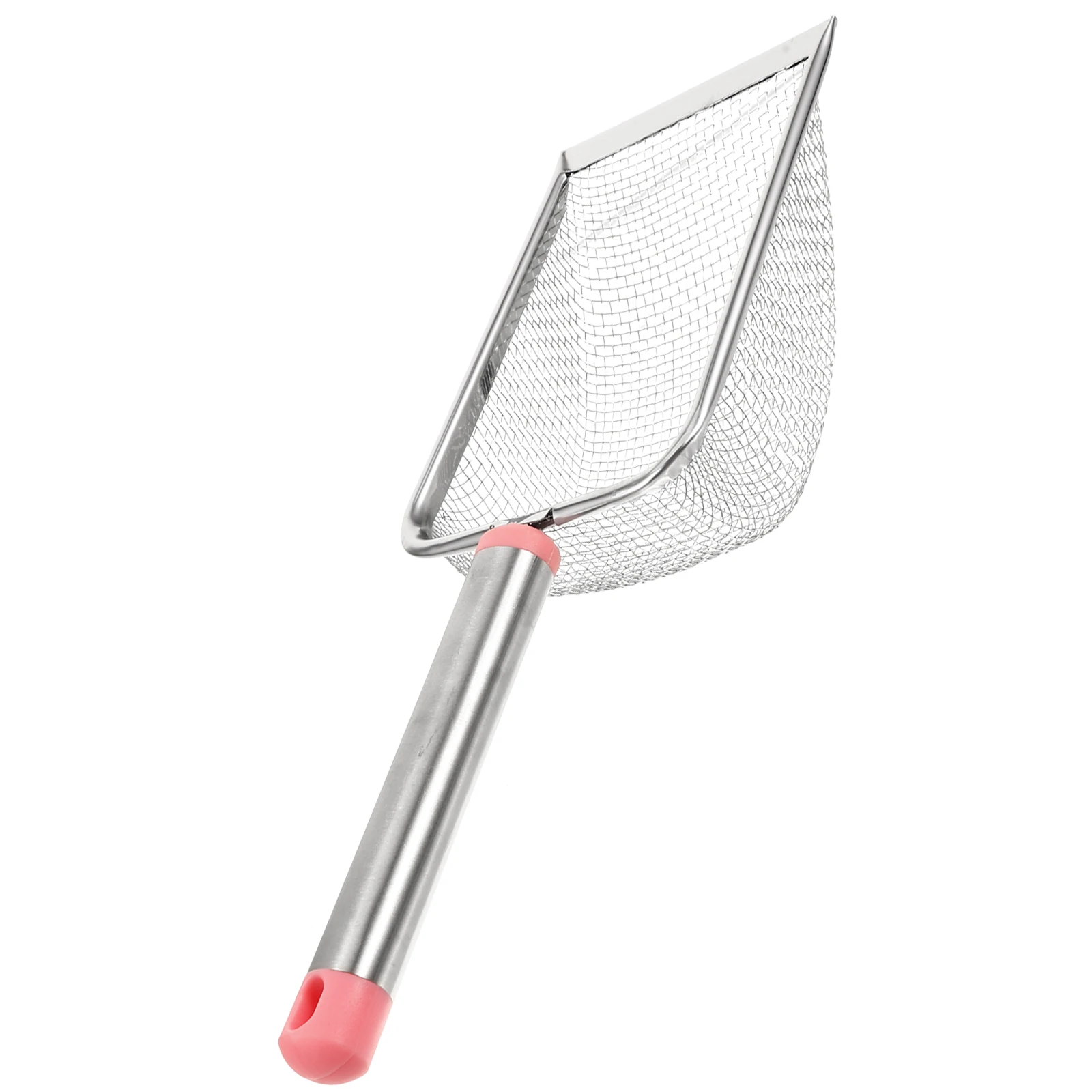 

Cat Litter Scoop Stainless Steel 28X28mm Pink Fine Mesh for Cats Reptiles Easy Cleaning Litter Box Tool Pet