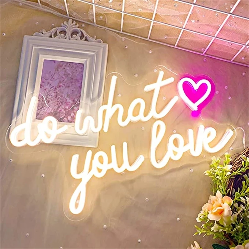 Do What You Love Neon Sign Drunk in Love LED Light Wedding Bedroom Birthday Bachelorette Party Home Room Shop Bar ART Wall Decor