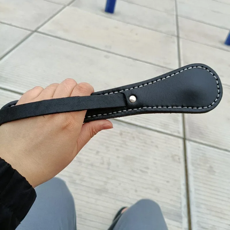 Classic Boston Leather Racket Multi-function Self-defense Cowhide Contains Lead Block Portable Tactical Tool