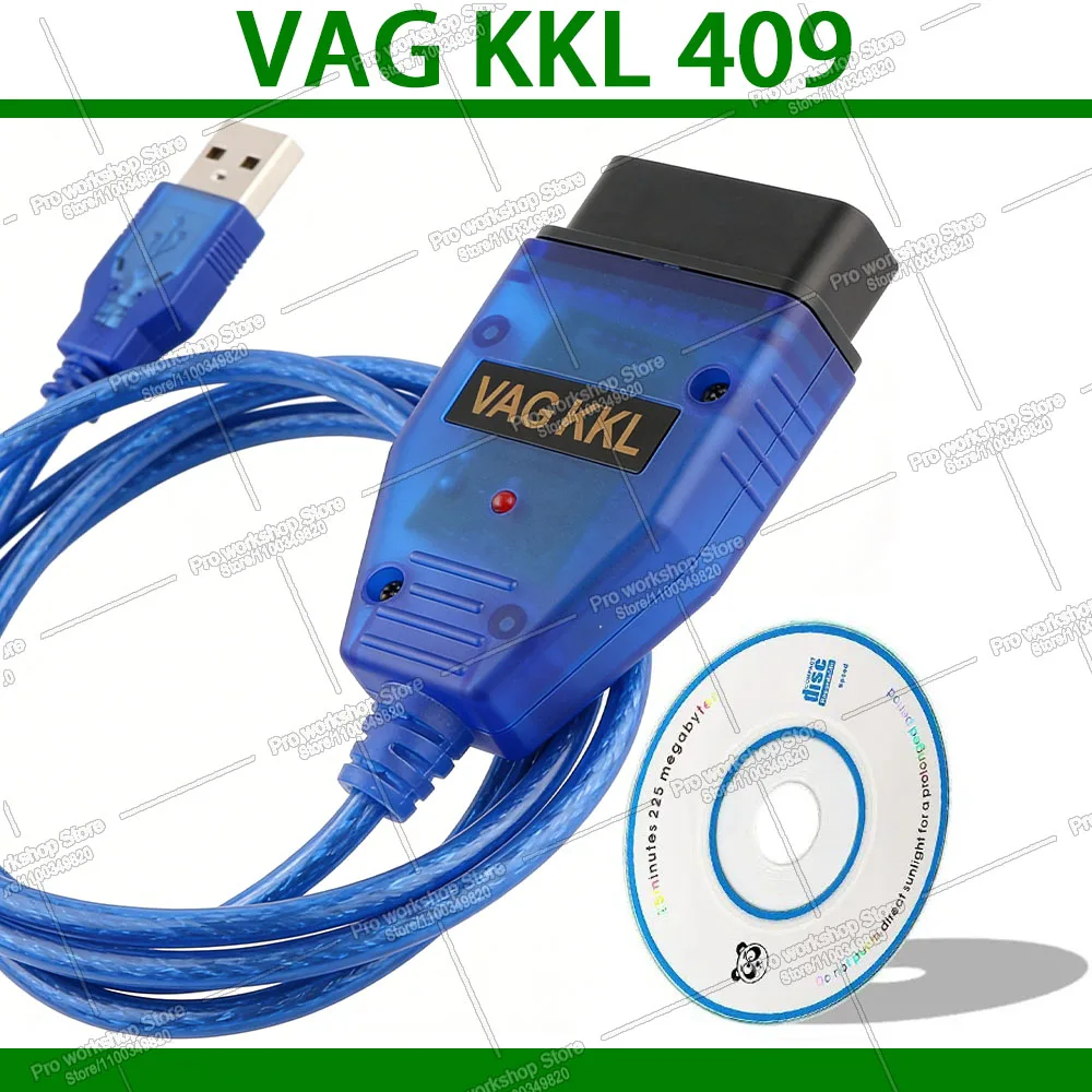 VAG-COM 409 Com Vag Kkl 409.1 USB Diagnostic Cable Scanner Interface OBD 2 OBD2 Car Diagnostic For VW/Audi/Skoda/Seat