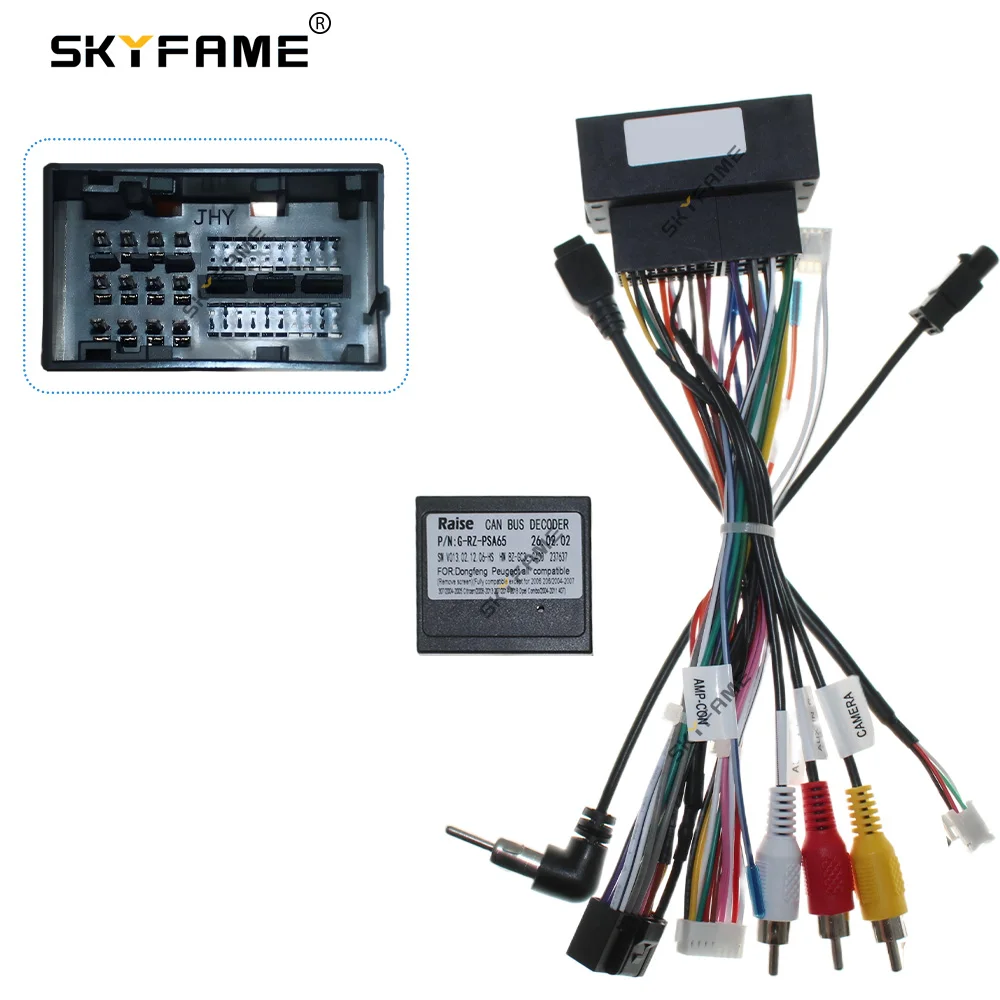 SKYFAME Car Frame Fascia Adapter Canbus Box Android Radio Dash Fitting Panel Kit For Citroen Jumper Peugeot Boxer G-RZ-PSA65