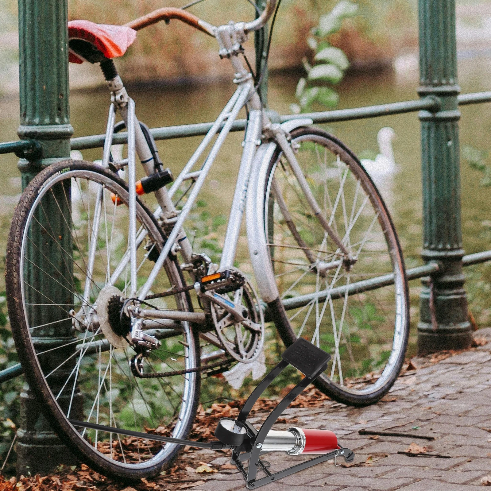 

Vertical Tire High Pressure Bicycle Portable Bike Inflation For Motorcycle Household Bike Tire Pump Air Inflation Portable Cycle