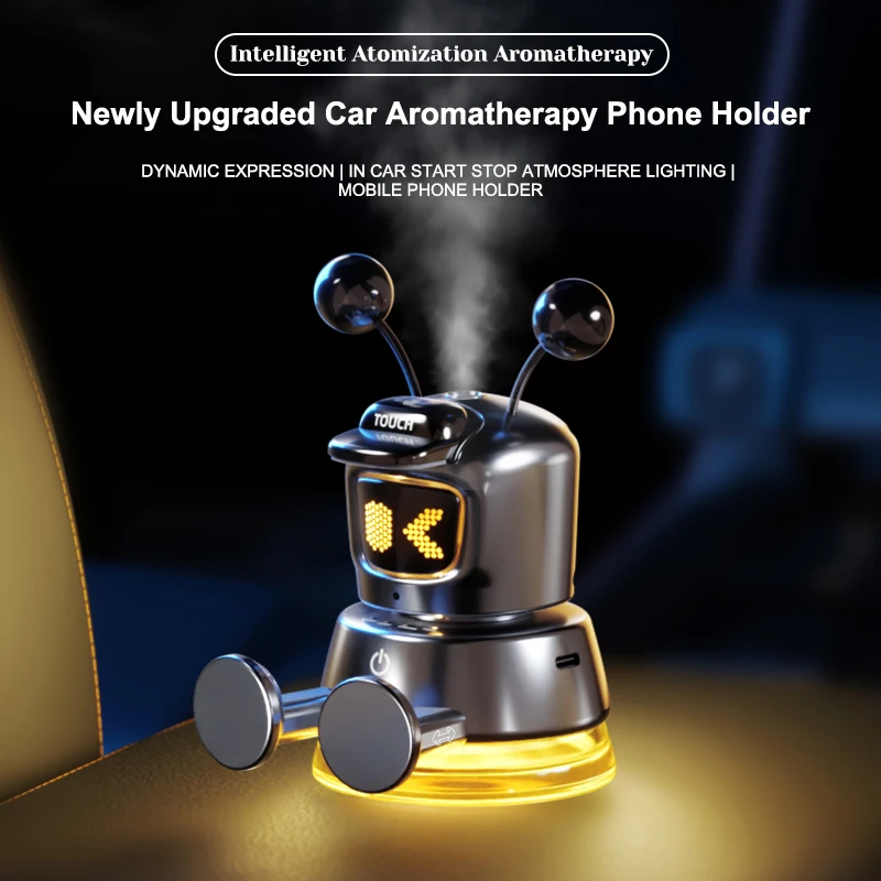Car Fragrance Aromatherapy Automatic Spray Deodorize Perfume Diffuser Phone Holder Air Long-lasting Frag Interior Accessories