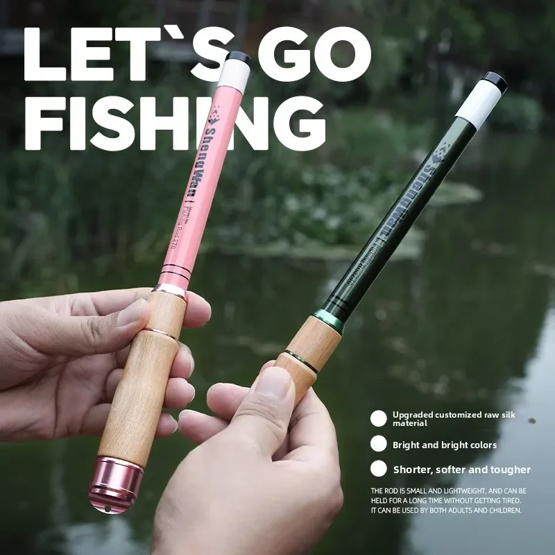 Caña de pesca mini carbono ultra ligera – Portátil para arroyo - imagen 3