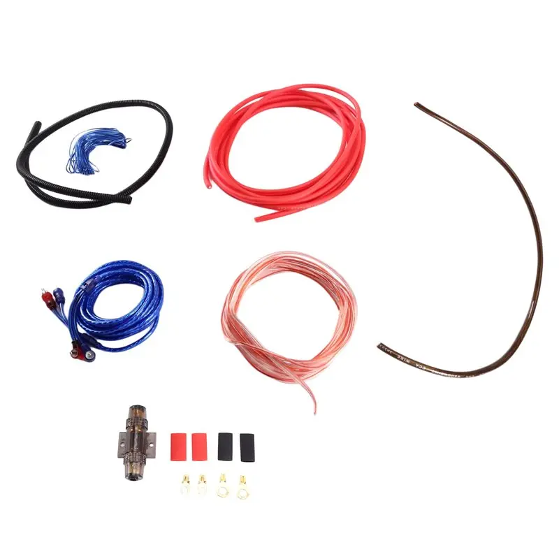 A99E-Installation Wire Cable Kit 2800W Car Audio Subwoofer Amplifier Speaker Power Amplifier Fuse Suit Car Installation Kit