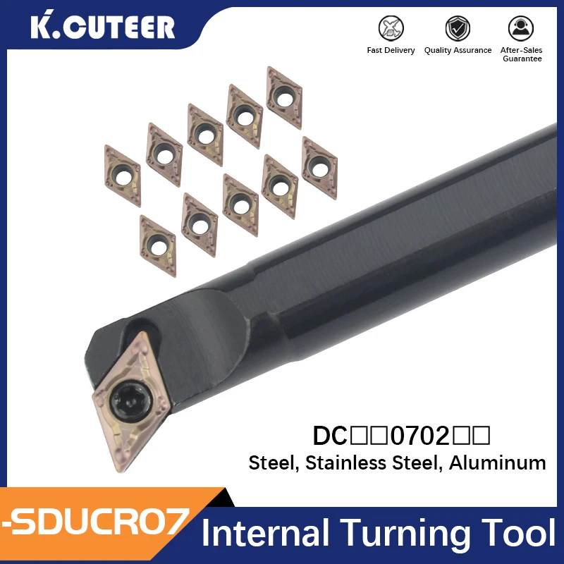 Internal Turning Tool Holder S10K-SDUCR07 S12M-SDUCR07 S16Q-SDUCR07 S20R-SDUCL07 Boring Bar DCMT Carbide Insert CNC Cutting Tool