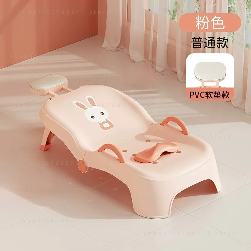 Foldable Portable Baby Hair Washing Chair With Head Support Tear-Free Shampoo Sink Comfort Safe Infant Bath Aid