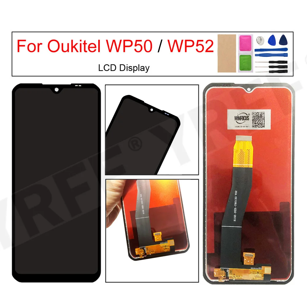 

Для Oukitel WP50 WP52 ЖК-дисплей с цифровым преобразователем сенсорного экрана в сборе, запасные части для экрана телефона