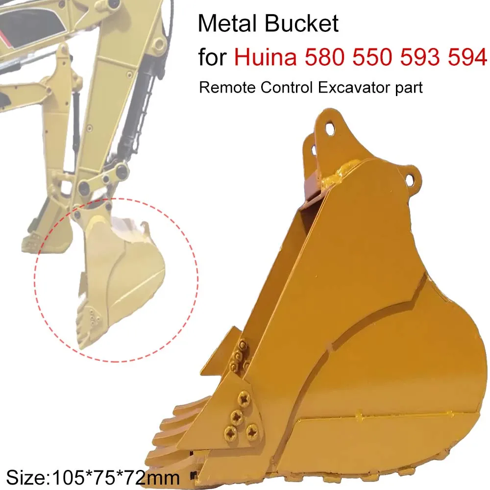 金属バケツ-huina-580-550-593-594-rc-ショベルバケツネジ付きおもちゃアクセサリー