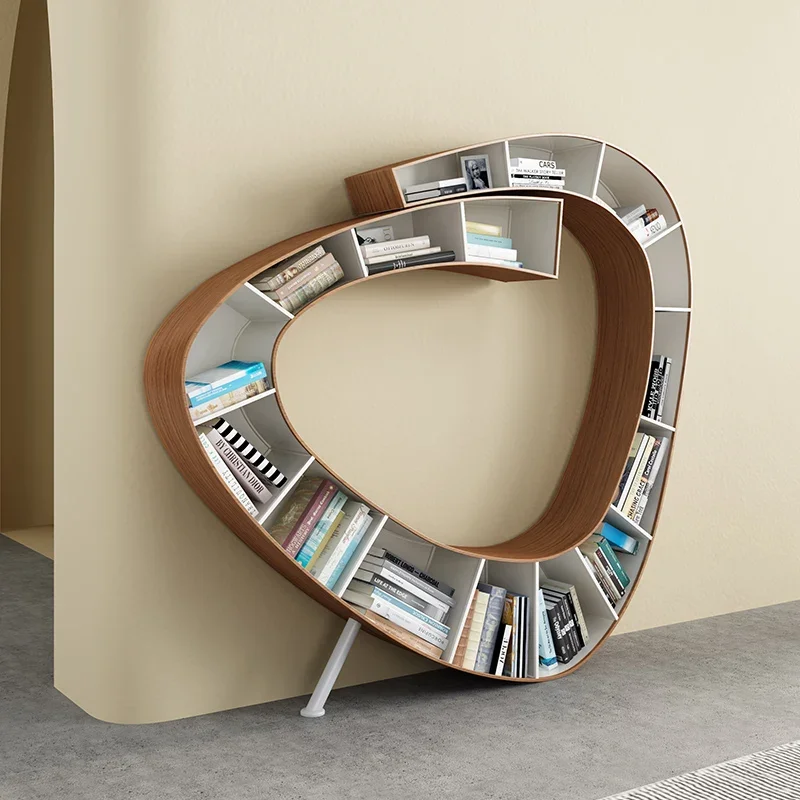 رف كتب من الحديد المطاوع، رف عرض إبداعي لتزيين أرضية المكتب على الحائط