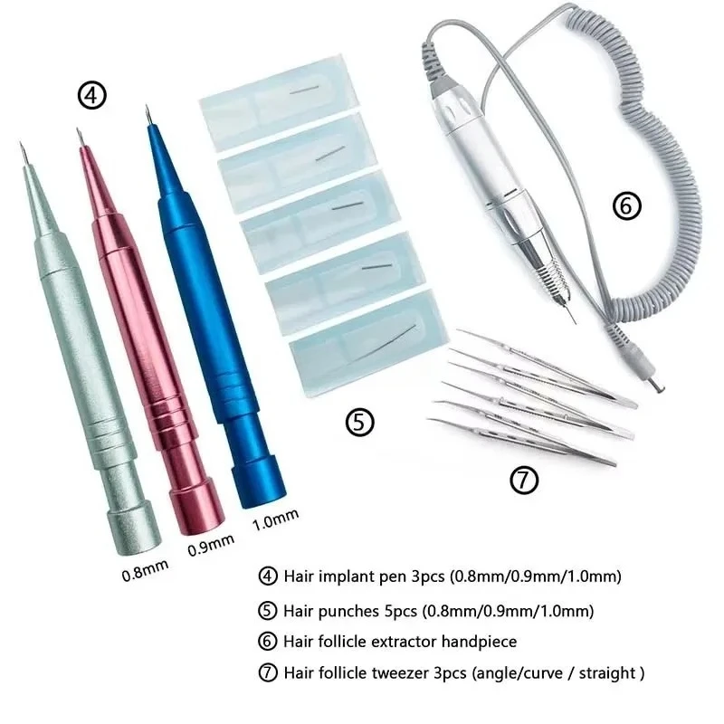 Micro Hair Transplant Machine Fue Hair Transplant Equipment Follicle Eyelash  Kit