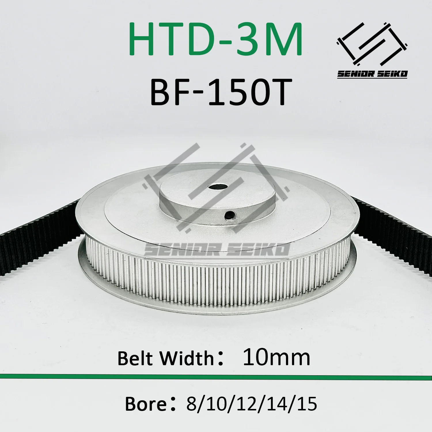 HTD3M 150Teeth 15T Timing Pulley Belt Set Belt Width 10mm Bore 4~15mm Reduction10:1 Deceleration 3M Pulley Kit Synchronous Wheel