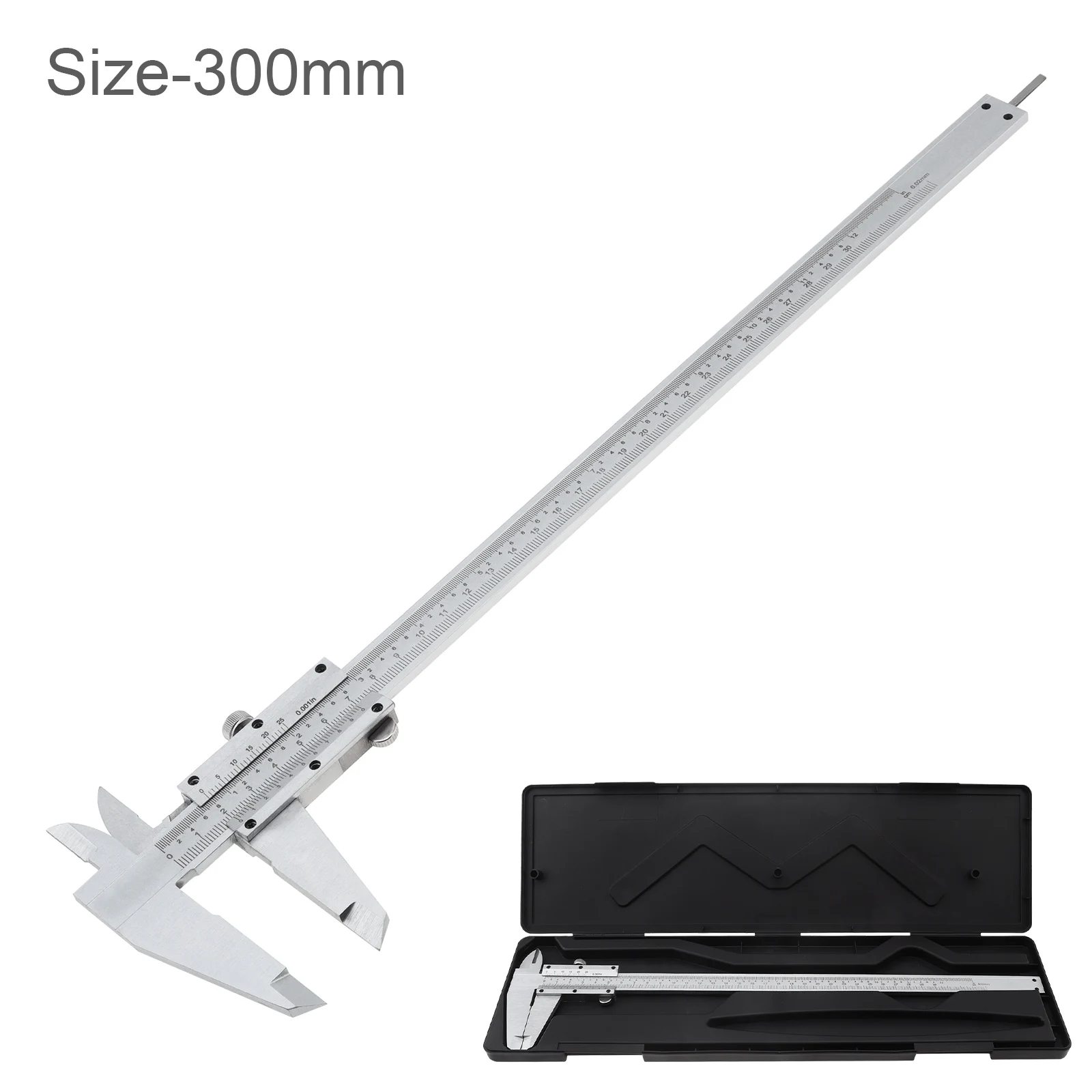 0–150 mm/200 mm/300 mm 0–6 Zoll/8 Zoll/12 Zoll metrischer und imperialer Doppelskala-Messschieber aus Kohlenstoffstahl, 3 Größen optional – Detail 4
