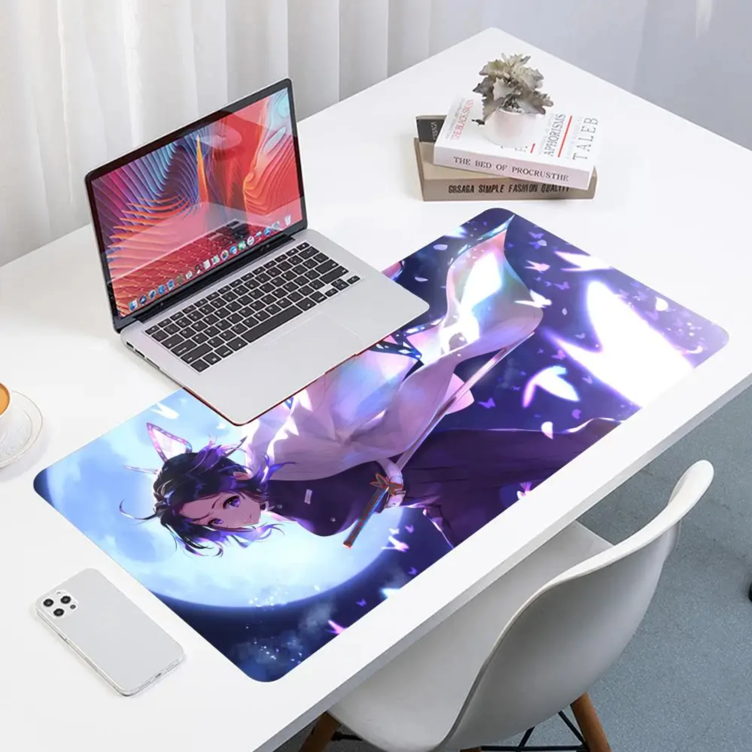 Demon Slayer Shinobu fashion mouse pad - large anime desk mat - luxury gaming keyboard office cushion