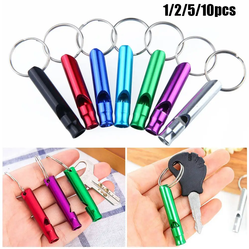 1/2/5/10pcs Small Size Outdoor with Keyring Emergency Whistles EDC Tools Survival Whistle Training Accessories