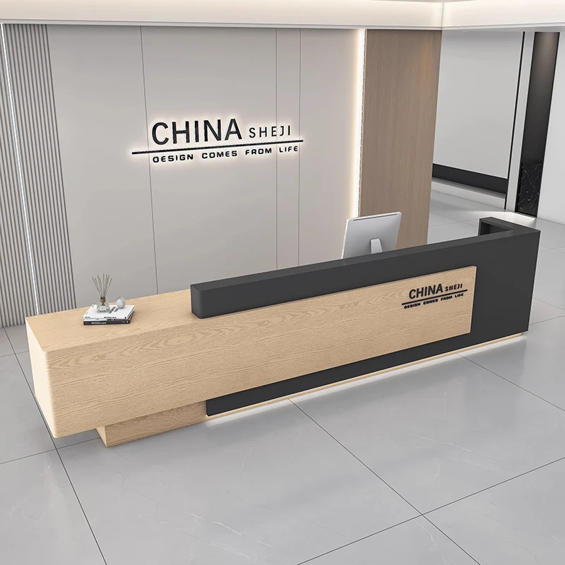 

Cashier Hair Salon Reception Desk Counter Storage Nordic Aesthetic Trendy Reception Desk Counter Beauty Commercial Furniture