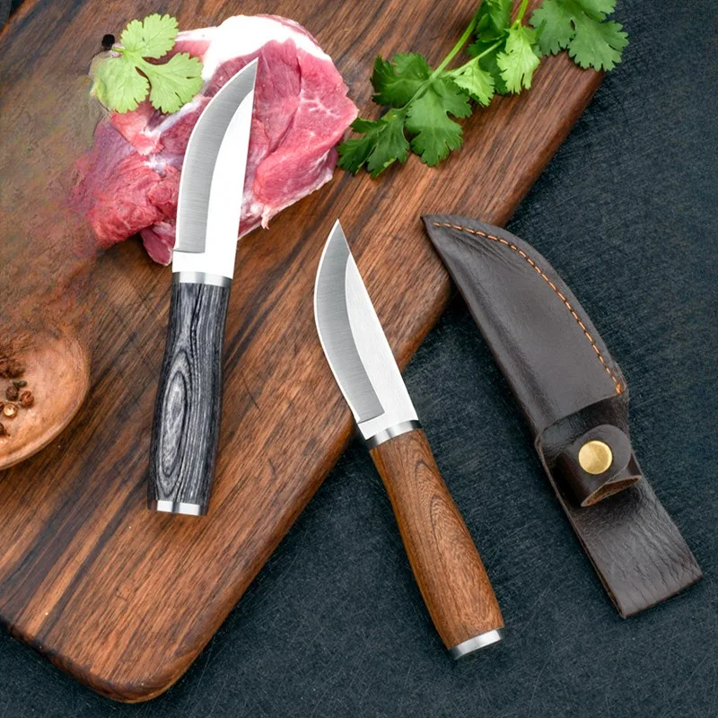 Hand Grilled Meat Lamb Knife Outdoor Camping BBQ Meat Cutting Knife Mongolian Meat Cutting Household Fruit Portable Knife