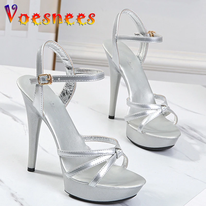 2023NEW Femal Shoes Women Sandals Platform Sexy High Heels 13CM Sexy Open Toe Ladies Wedding Shoes Sandals Model Catwalk Shoes