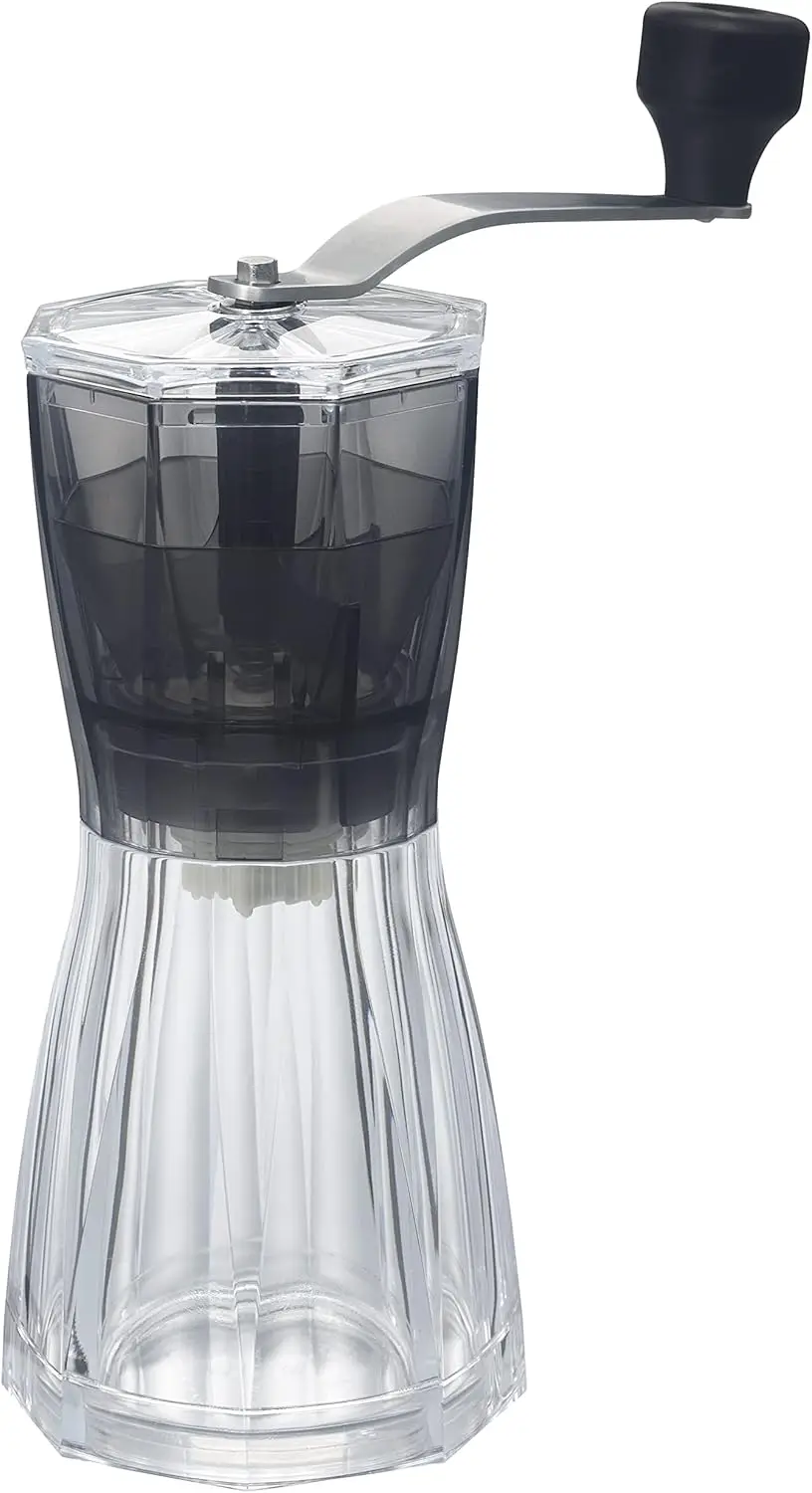 

Ceramic Coffee Grinder with Clear Body, Compact Design for Travel and Home Use