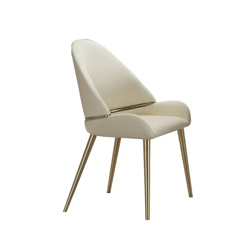 Salon White Nordic Dining Chair Velvet Modern Office Design Dining Chair Leather Gold Sillas Comedores Kitchen Furniture LK50CY