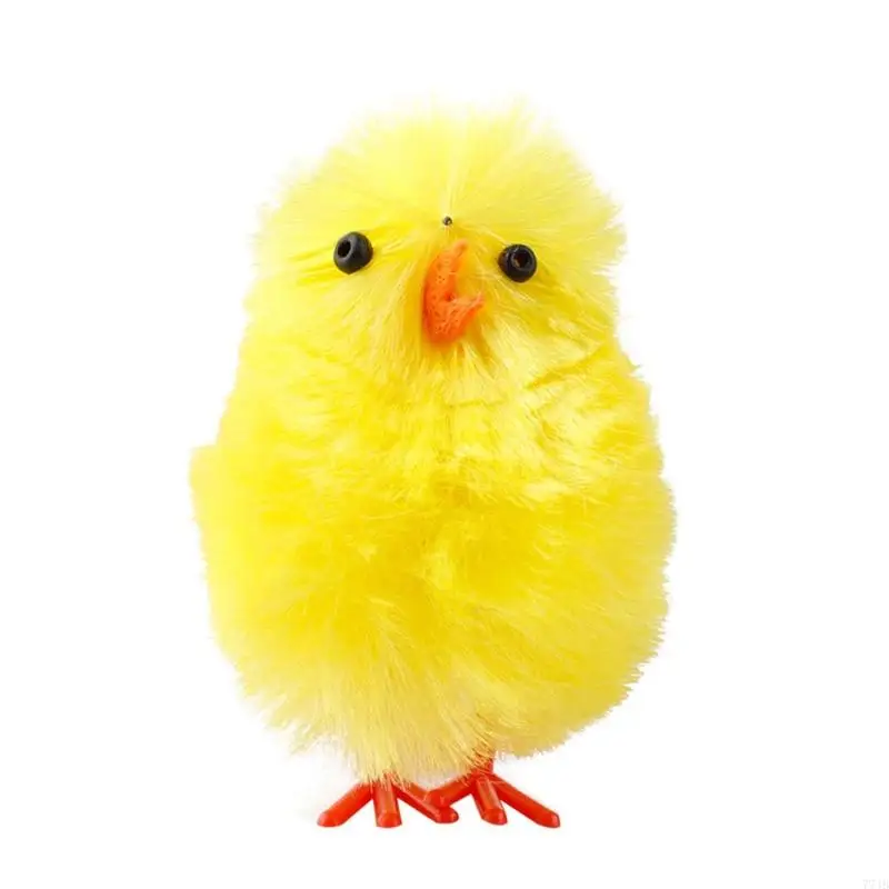77JB 36PCS Śliczna symulacja mini wielkanocne pisklęta puszysty puszysty żółty kurczak na wielkanocne polowanie na jajka