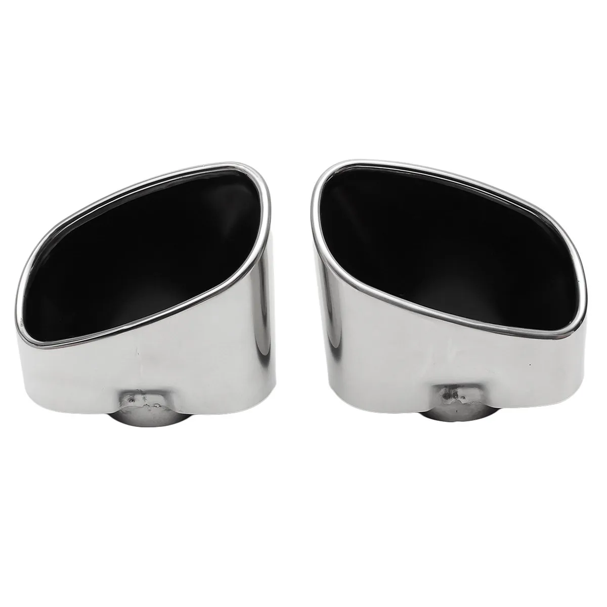 2pcs Stainless Steel Chrome Exhaust Dual Tail Pipe Muffler Tip For BMW X5 E70 08-13 Exhaust Pipe Tailpipe Mufflers