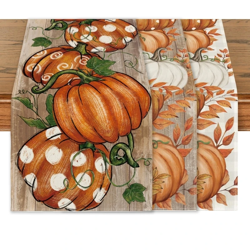 Table Runner Breathable Linen Materials Rustics Home Decoration for Weddings Dinner Parties J0MC