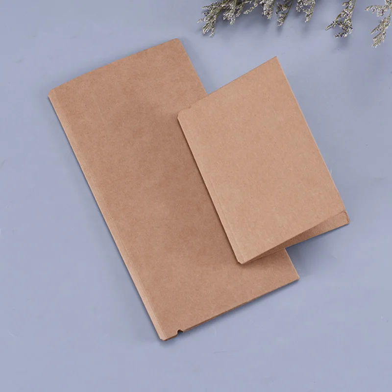 30pcs Kraft Paper File Holder For Travel Journal Notebook Accessory Vintage Card Passport Pocket Storage Bag Organizer