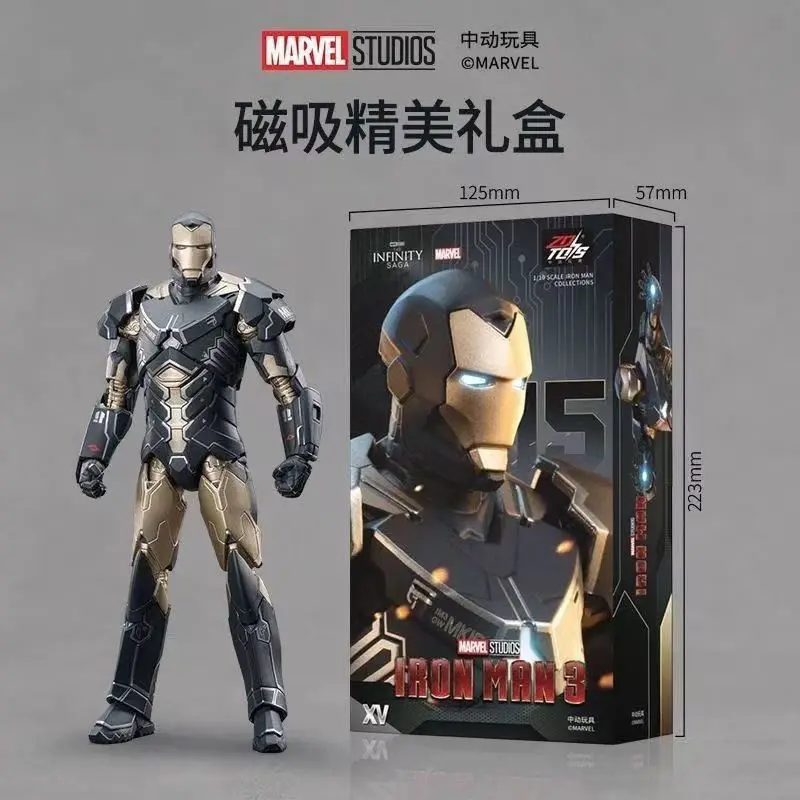 Zdtds Iron Man Tony Stark Mk23 Action Figure 1/10 Schaal Beweegbare Gewrichten Avengers Thema Collectible Toy Cadeau voor Fans