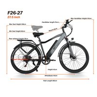 CMACEWHEEL F26 Electric Bicycle 500W Motor 48V18AH Battery Hydraulic Brake Electric Bike 27.5 Inch  Adult Urban Commuting E-bike