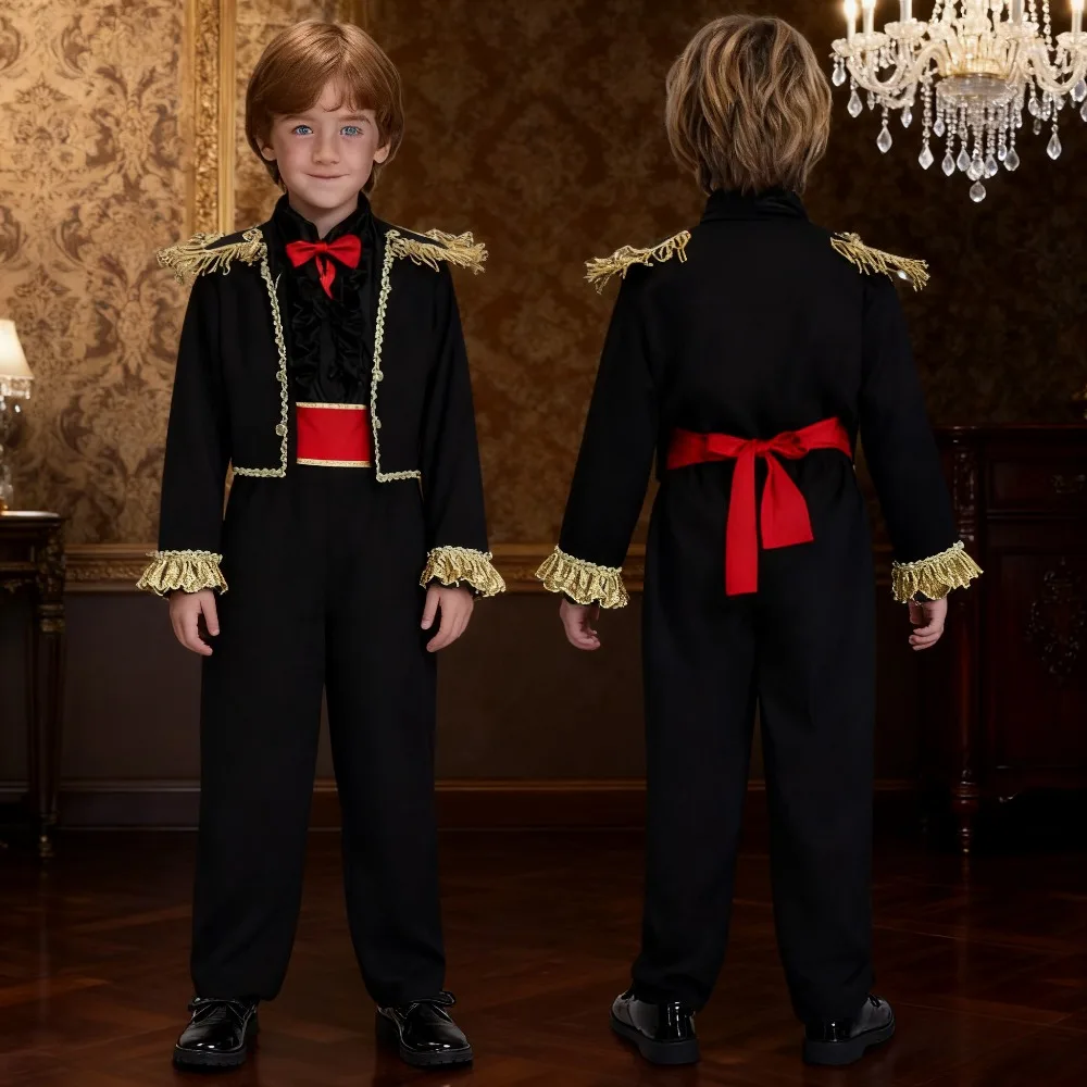 

Хэллоуин для мальчиков испанский экзотический костюм фламенко Матадор наряд для выступлений