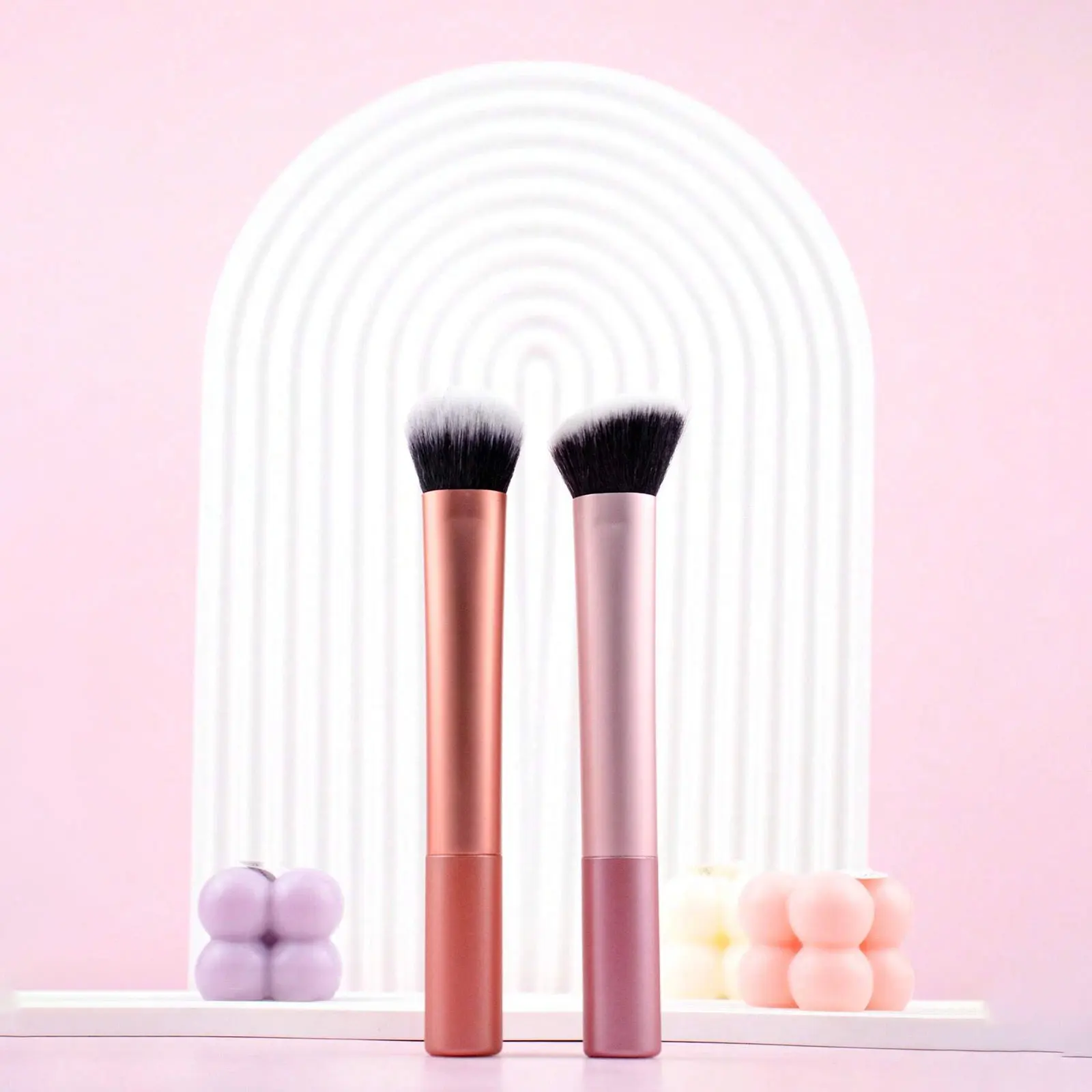 Set di pennelli per fard e pennelli per contorno da 2 pezzi, pennelli per trucco