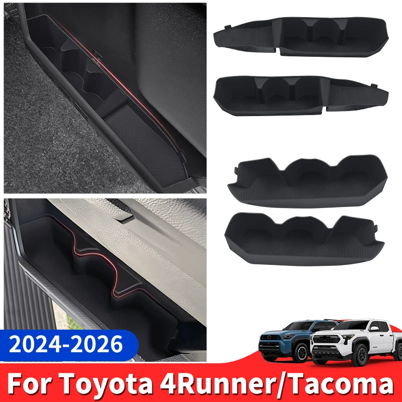 

For 2024 2025 2026 Toyota 4Runner Tacoma Car Door Lower Silicone Storage Pad Interior Upgraded Accessories
