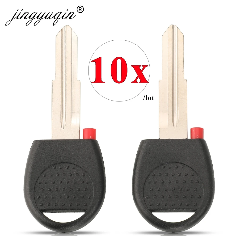 jingyuqin 10pcs Ignition Emergency Key Shell for Chevrolet AVEO Sail Lova Right / Left Blade Transponder Chip Auto Car Key Case