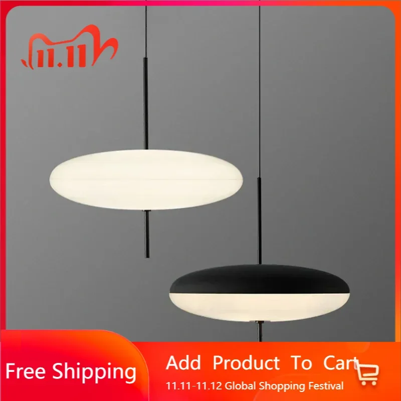 LED Nordic Pendant Light Flying Saucer Design Lamp For Bedroom Living Room Bar Cafe Office Indoor Simple Home Decorative Fixture