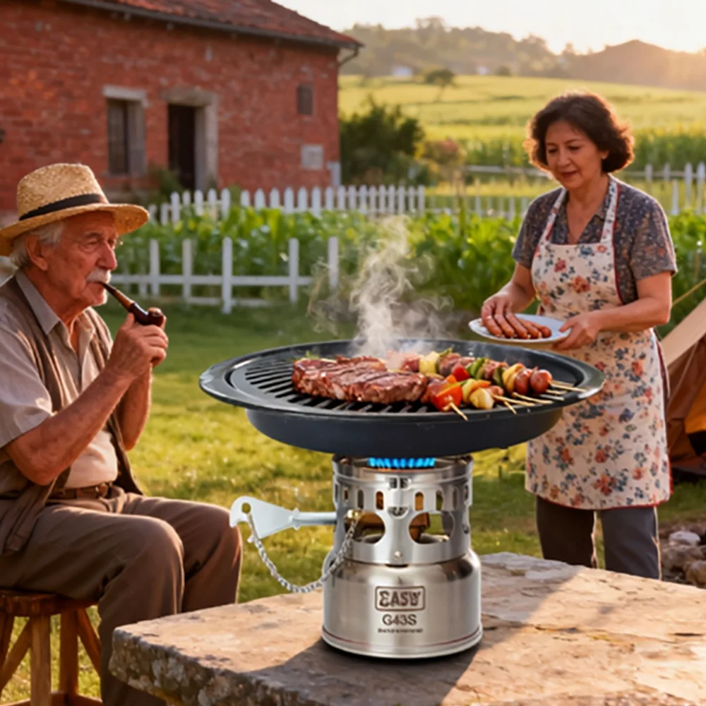 IWALKER G43S Kochset Campingkocher Gasbrenner Geräuscharmer Brenner mit Aufbewahrungstöpfen für Reisen Picknick Notfälle – Detail 19